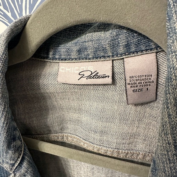 Chico’s Denim Jacket - Picture 3 of 3